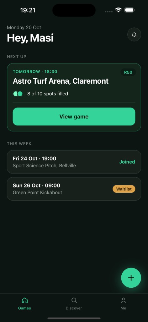 ShowUp home with tomorrow's game at Astro Turf Arena